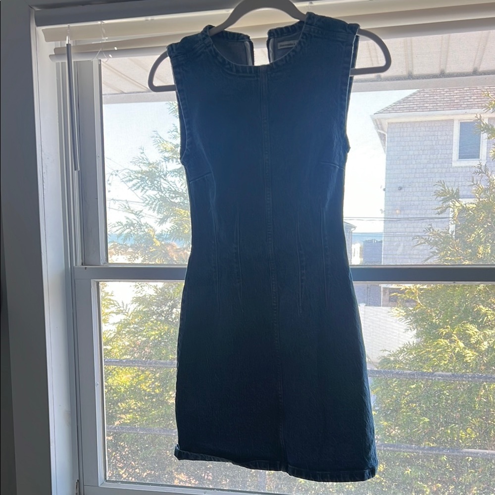 Abercrombie & Fitch Blue Crew Neck Sheath Dress
